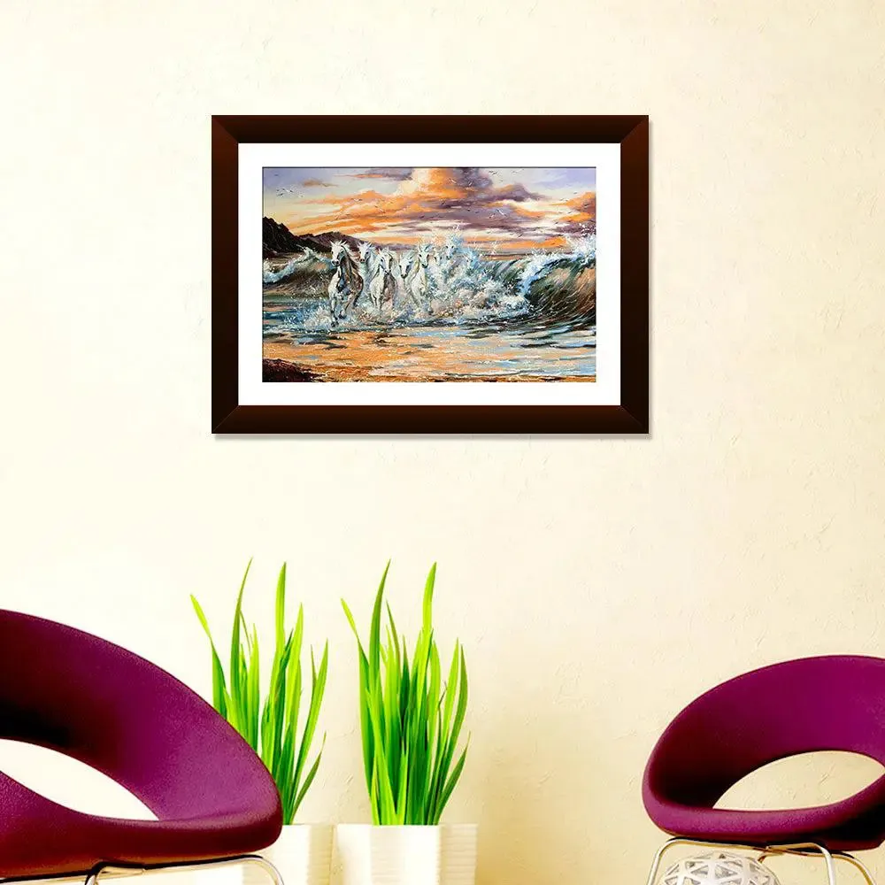Acrylic Horses Framed Wall Painting