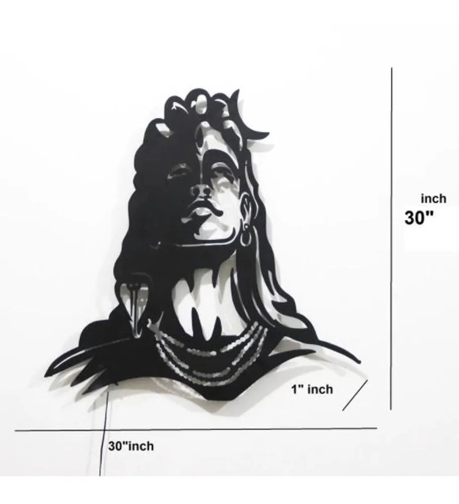 Adiyogi multi-colored LED Metal Wall Art Decor