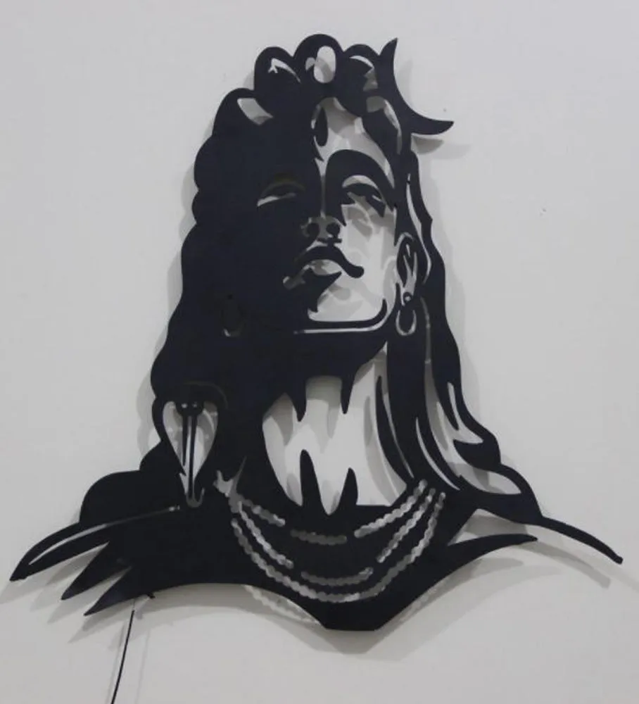 Adiyogi multi-colored LED Metal Wall Art Decor