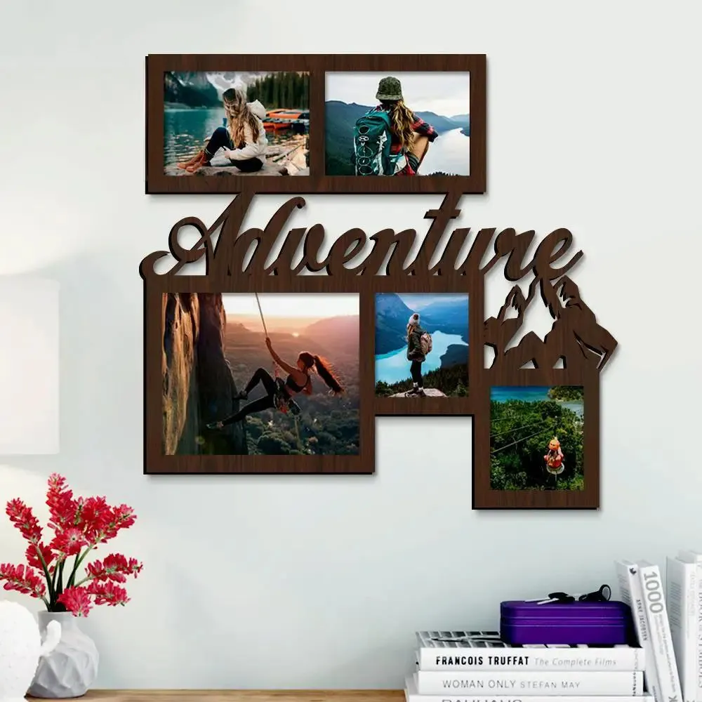 Adventure Hanging Photo Frame in Walnut Finish