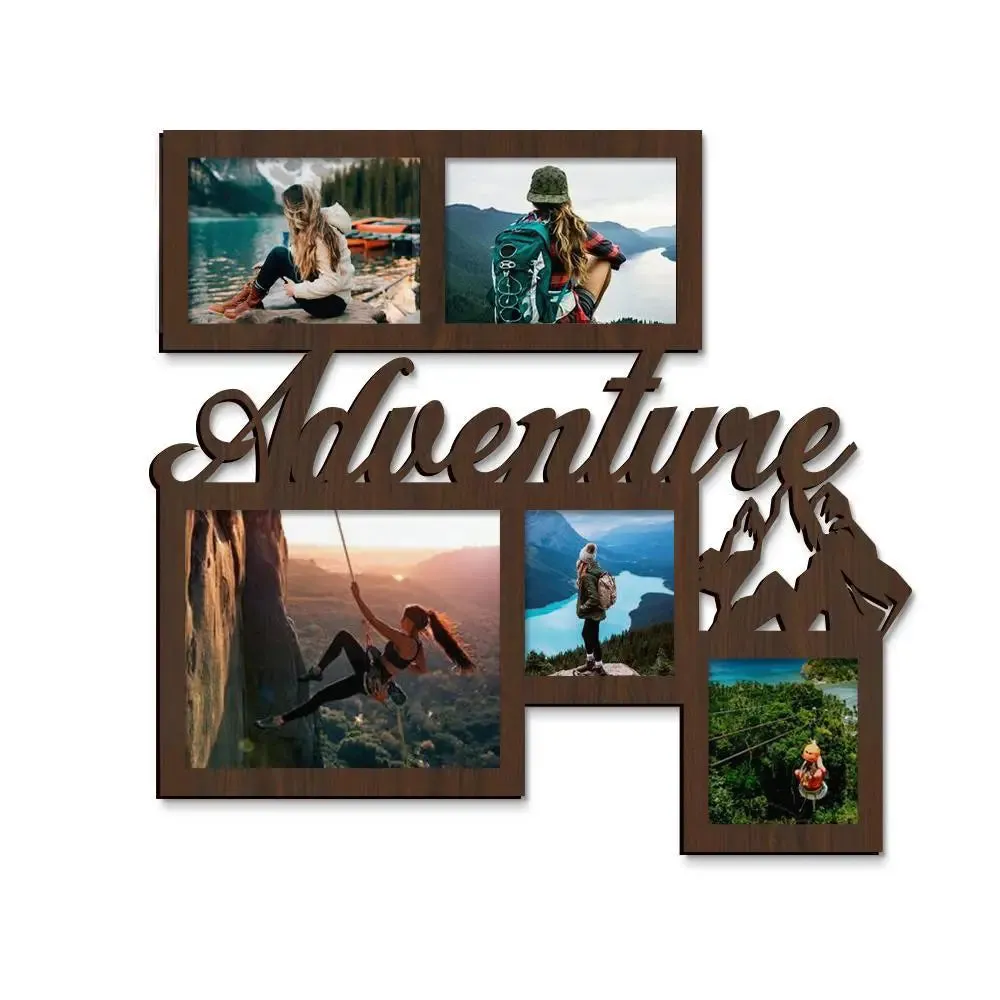 Adventure Hanging Photo Frame in Walnut Finish