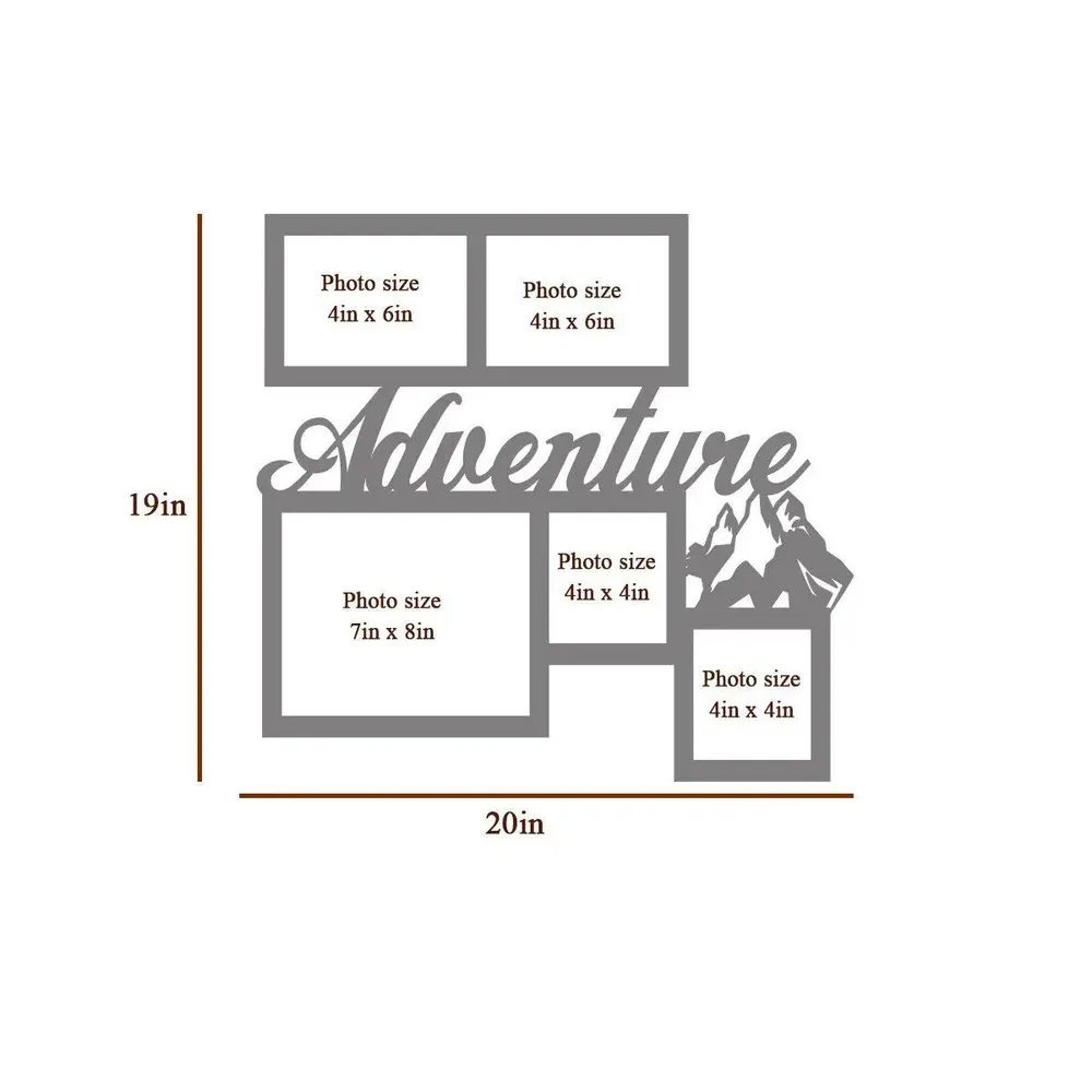 Adventure Hanging Photo Frame in Walnut Finish
