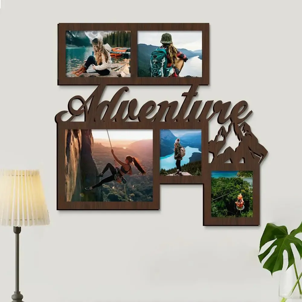 Adventure Hanging Photo Frame in Walnut Finish