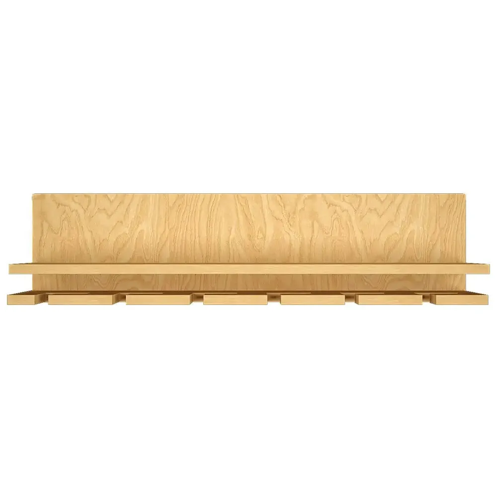 Aesthetic Backlit Wooden Bar Wall Shelf / Mini Bar Cabinet (Light Oak FInish)
