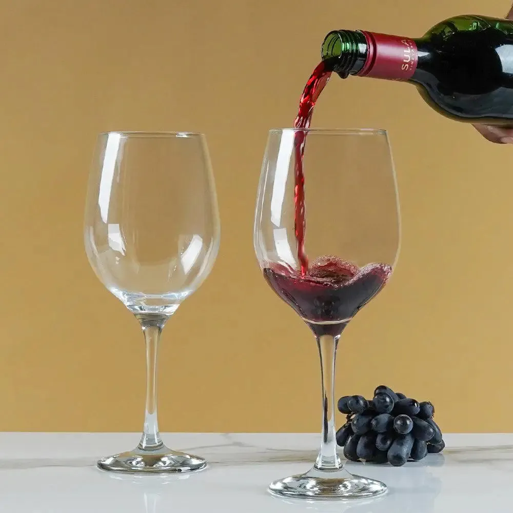 Aesthetic Baren Wine Glass with Sturdy Base Set of 2