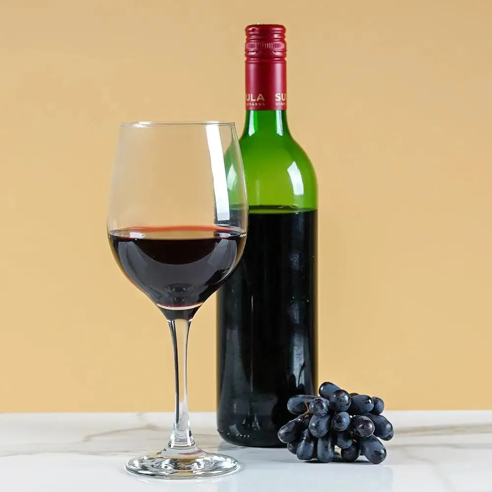 Aesthetic Baren Wine Glass with Sturdy Base Set of 2