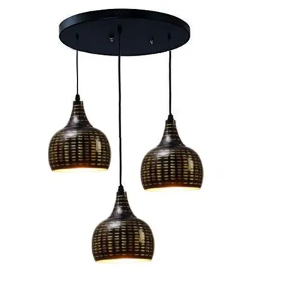 Aesthetic Black Triplet Ceiling Light (Bulb not included)