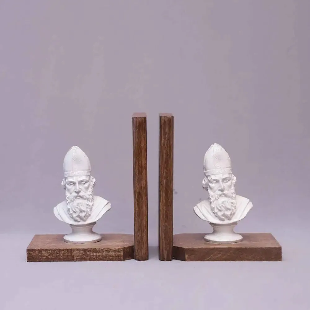 Aesthetic Brown Italian Marble Bookend (Set of 2)