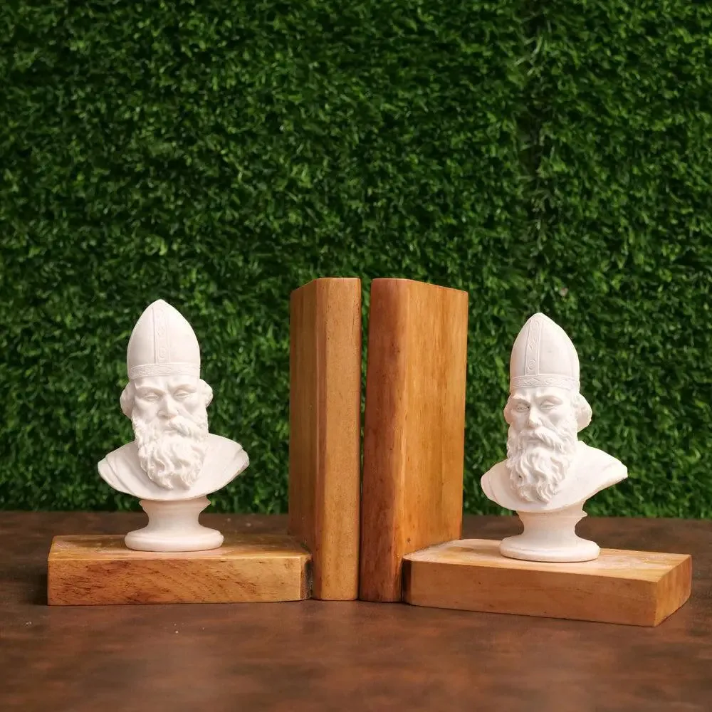 Aesthetic Brown Italian Marble Bookend (Set of 2)