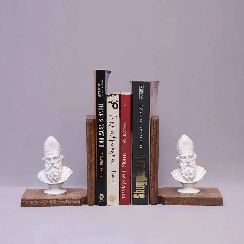 Aesthetic Brown Italian Marble Bookend (Set of 2)
