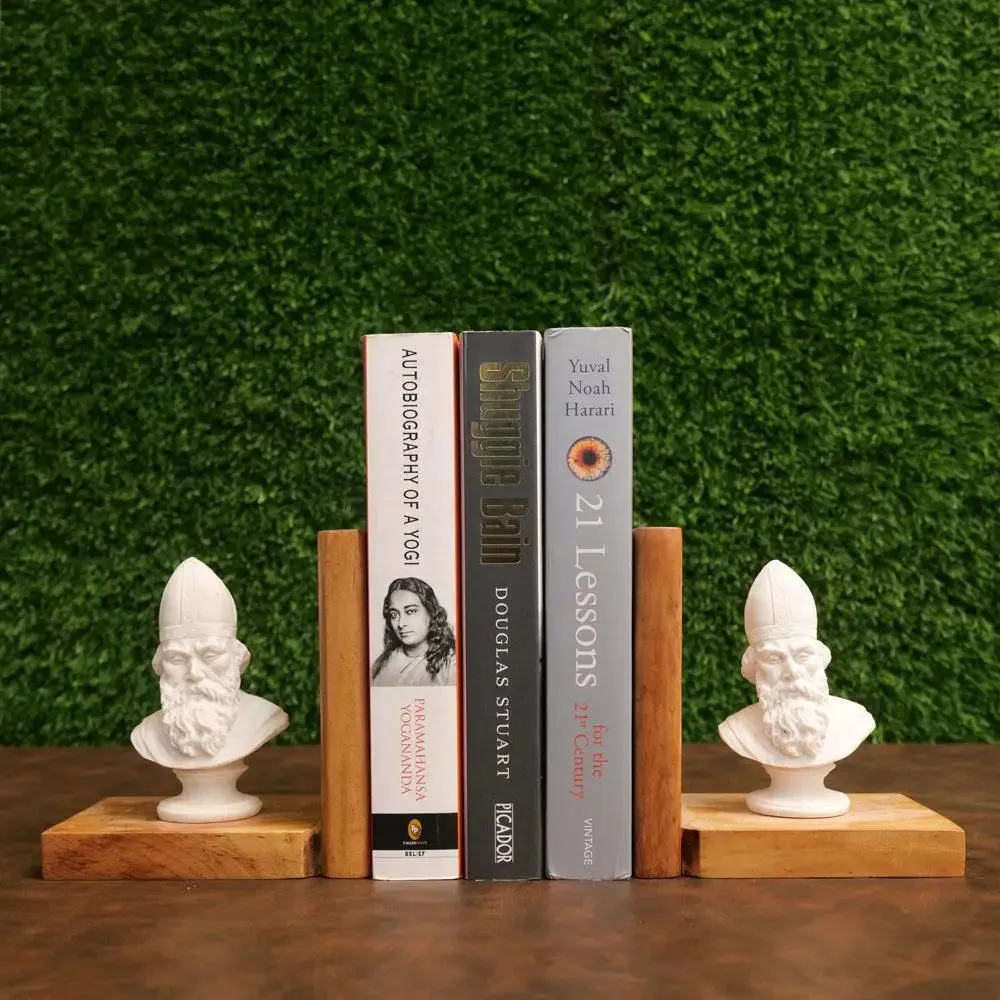 Aesthetic Brown Italian Marble Bookend (Set of 2)
