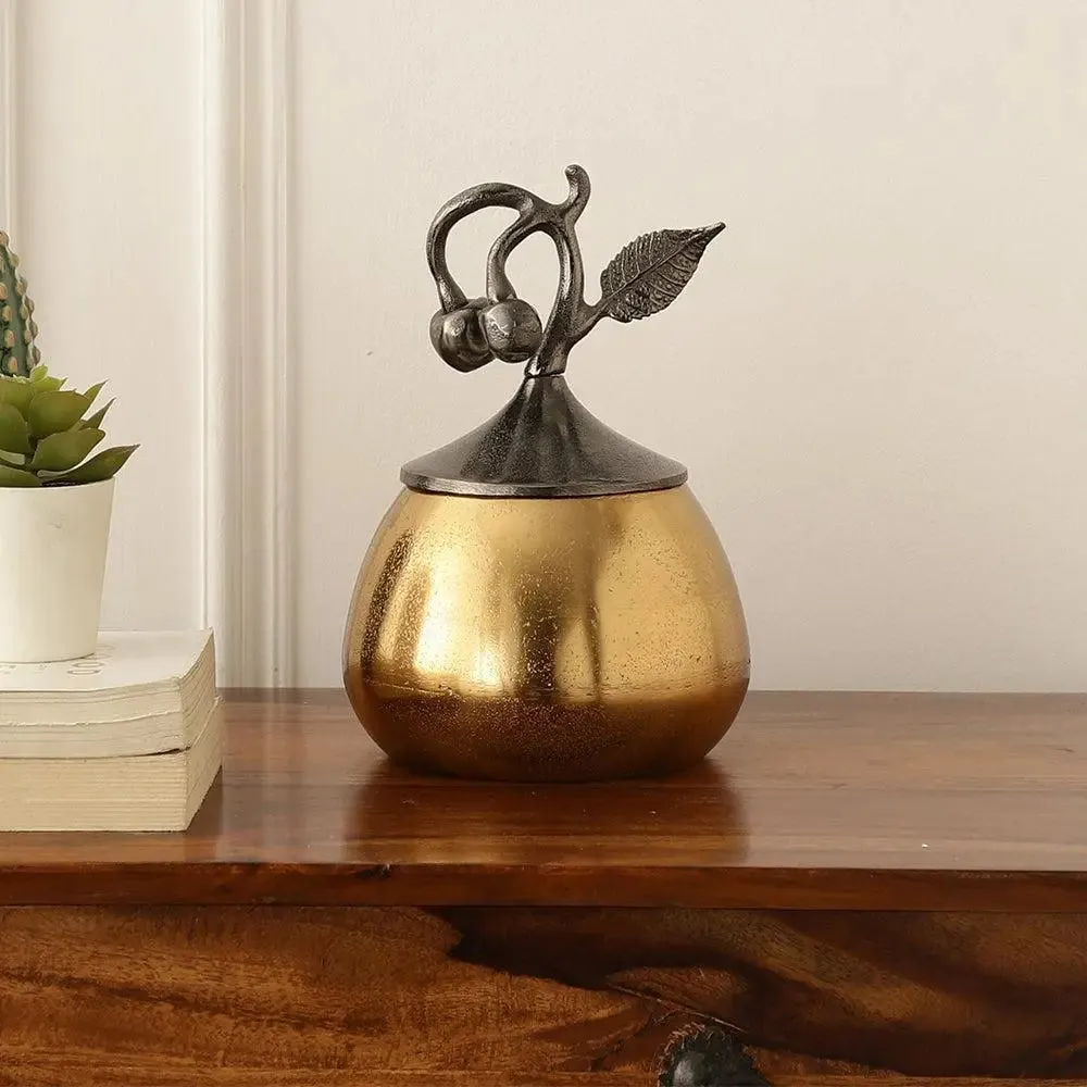 Aesthetic Cherry Vine Gold Décorative Box- Medium