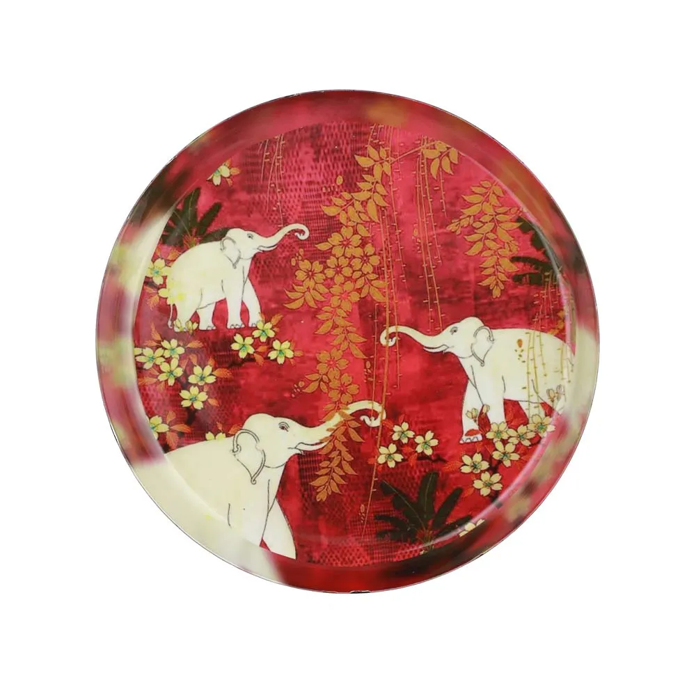 Aesthetic Elephant-inspired High-quality Decorative Metal Wall Plate (10 Inches)