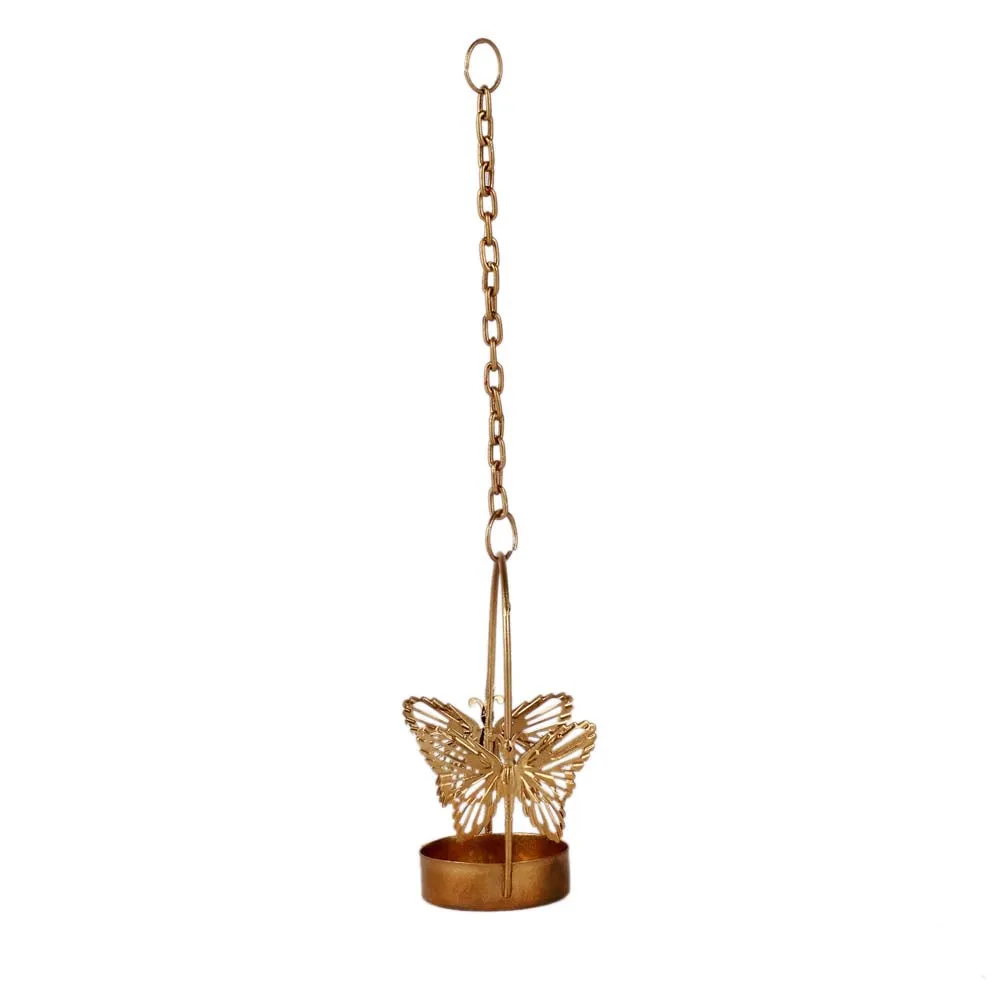Aesthetic Hanging Butterfly Tea Light Candle Holders Set Of 4