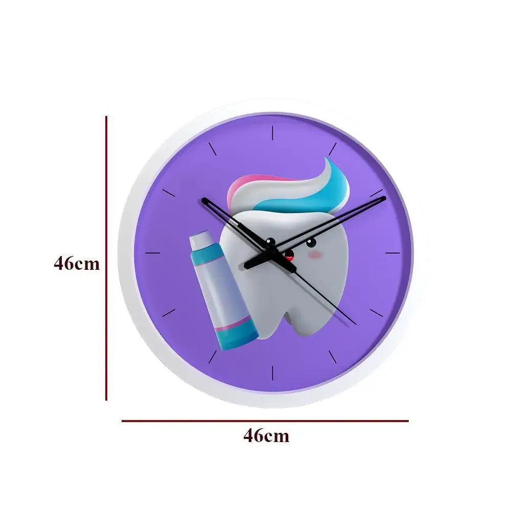 Aesthetic Healthy Tooth Dentist Office Wall Clock Black