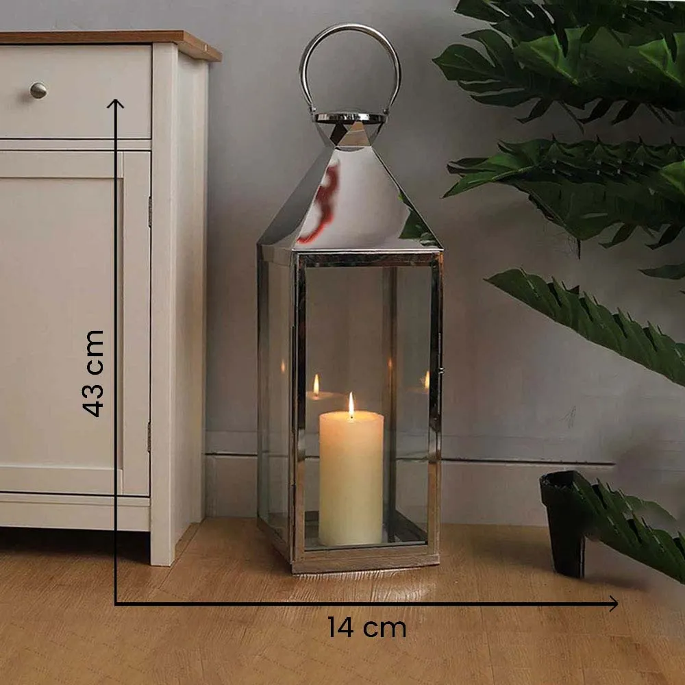 Aesthetic Luminous Steel Candle Lantern'