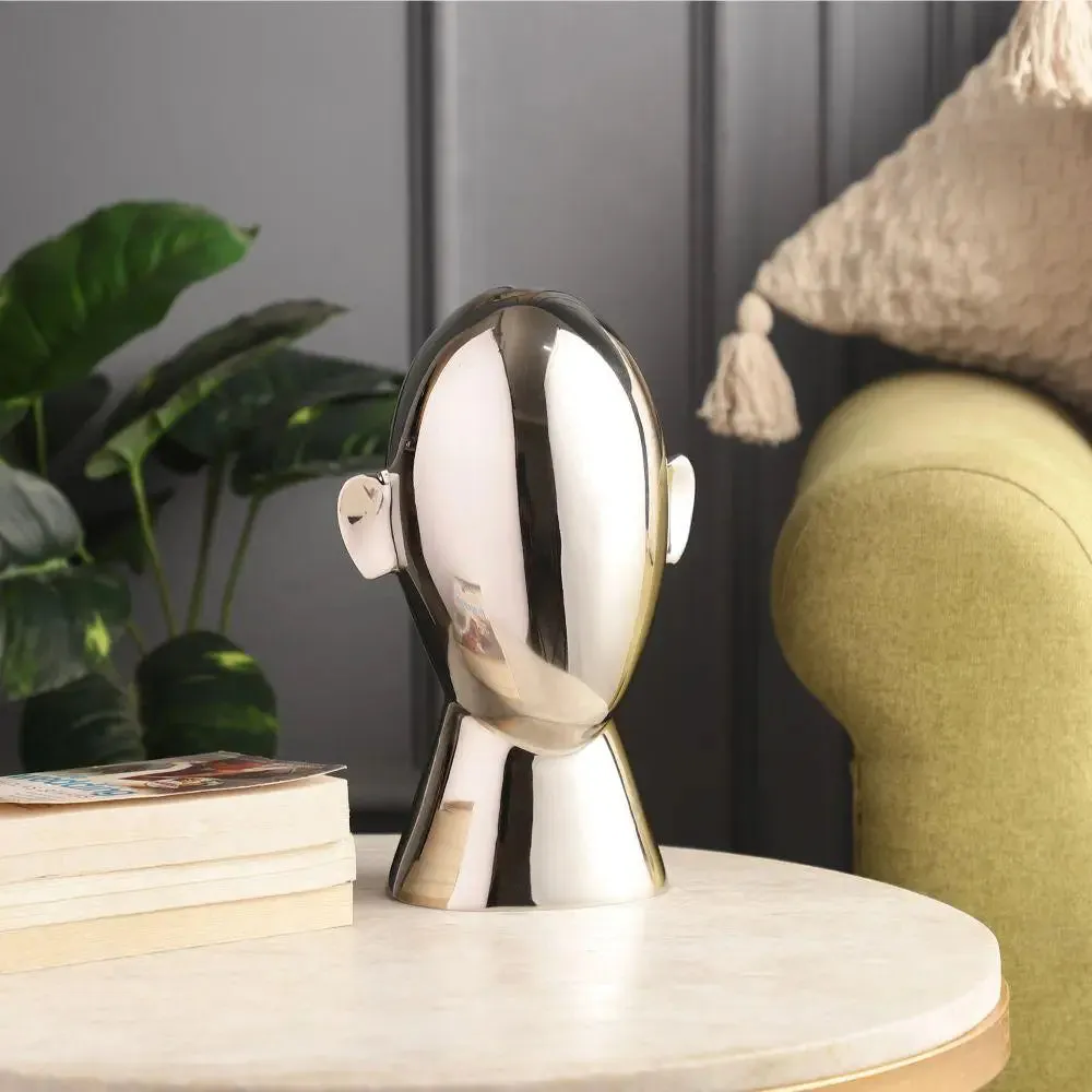 Aesthetic Silver Solid Human Figurine for Table Decor