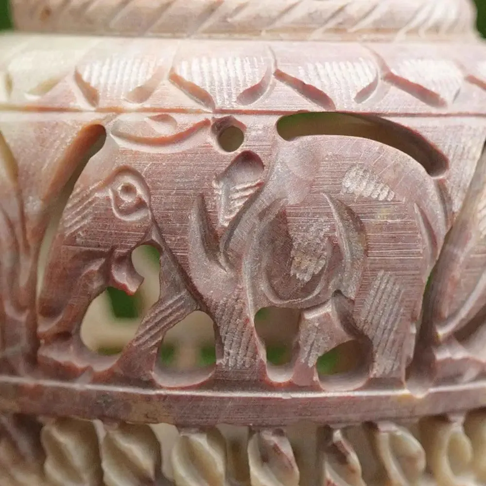 Aesthetic Soapstone Flower Vase with Beautiful Design