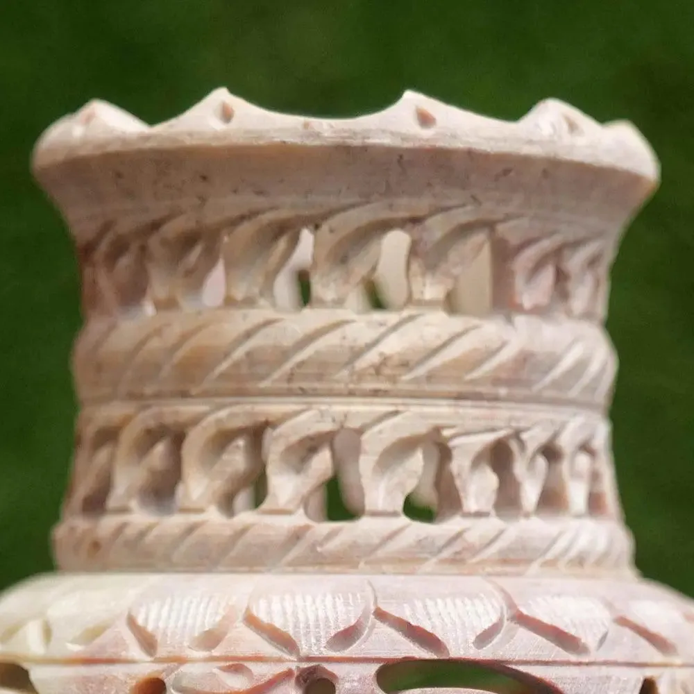 Aesthetic Soapstone Flower Vase with Beautiful Design