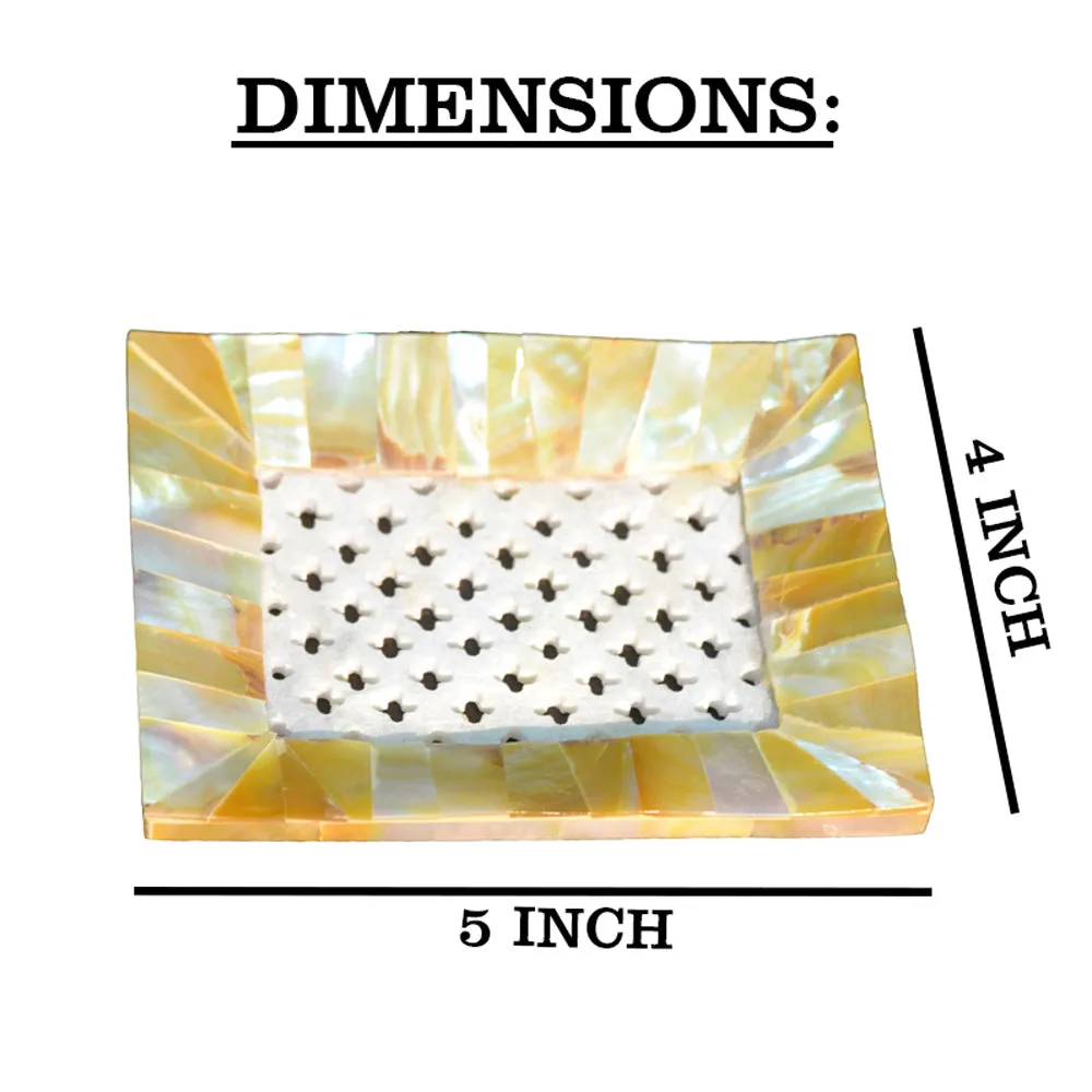 Aesthetic Square Marble Soap Dish for Bathroom