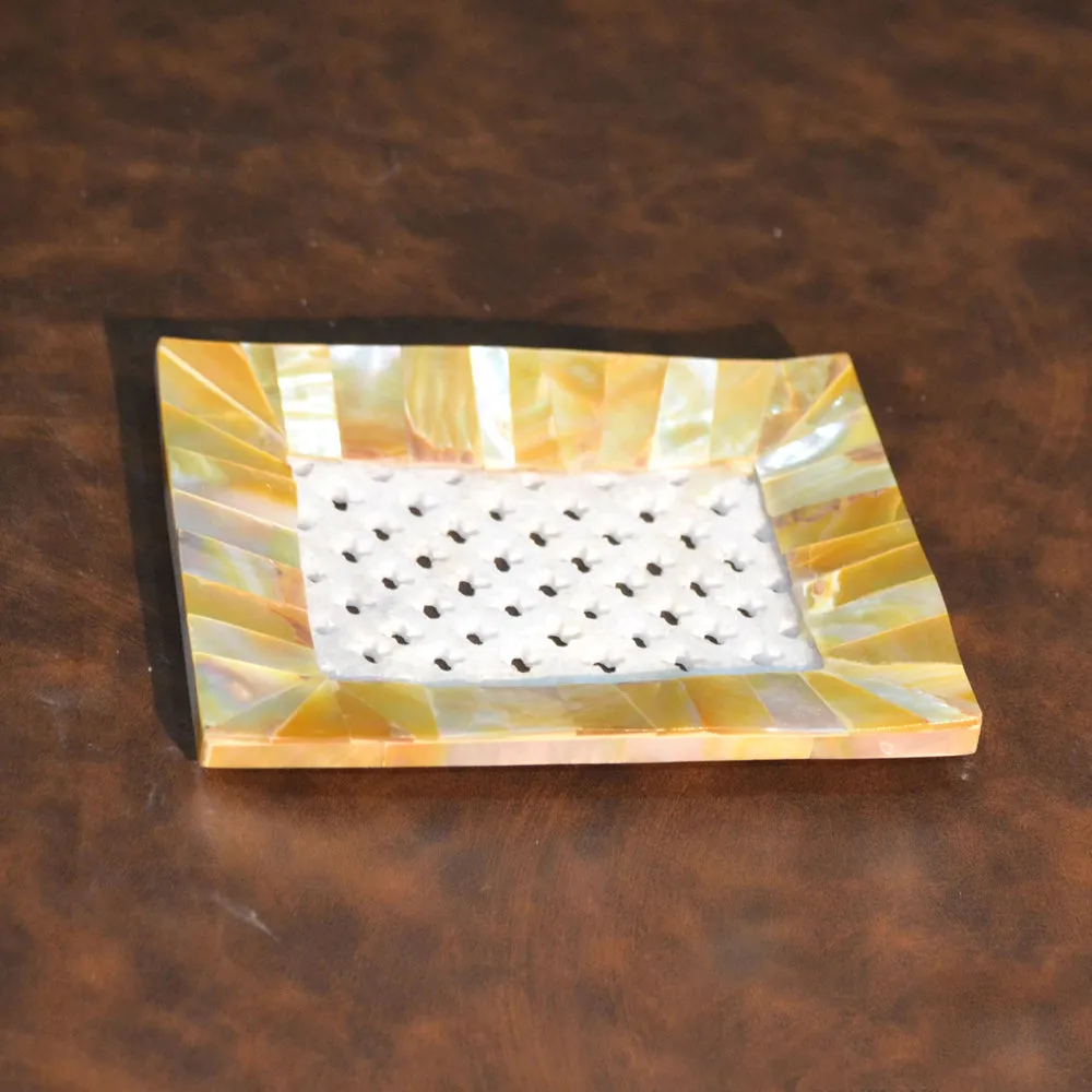 Aesthetic Square Marble Soap Dish for Bathroom