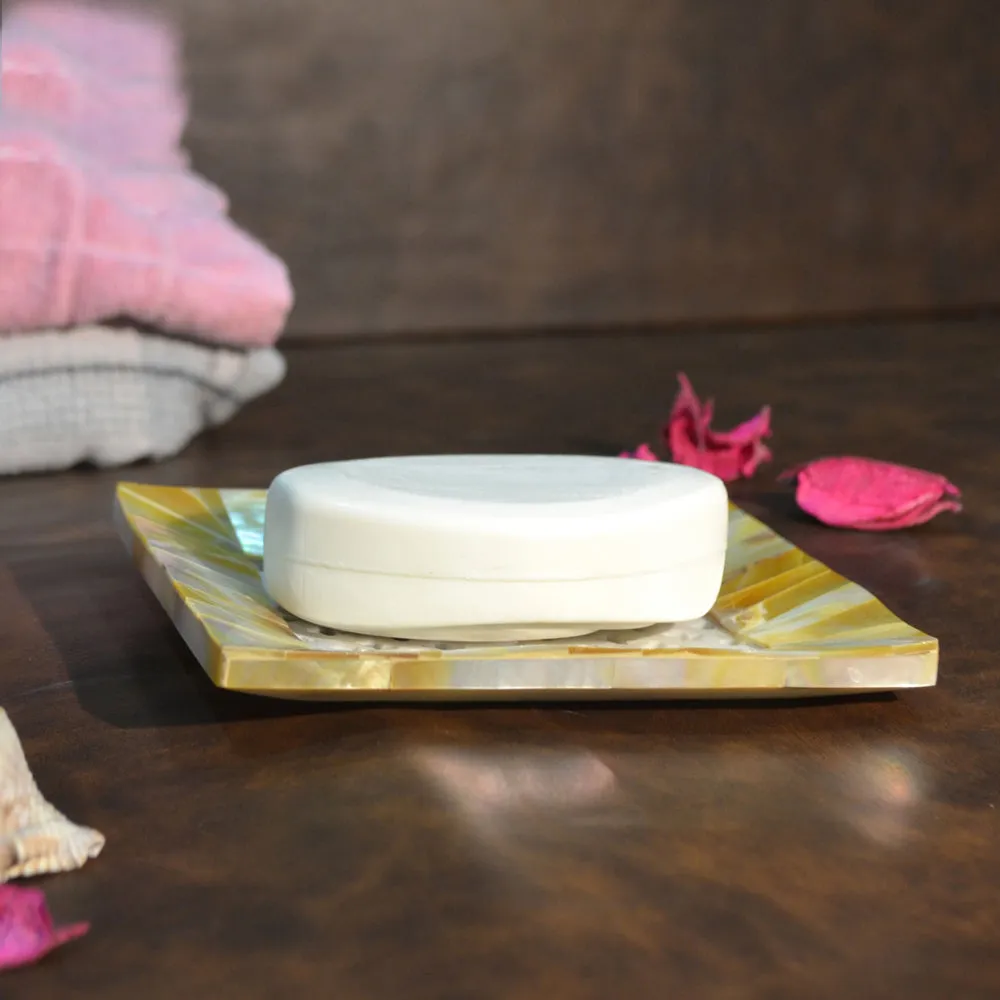 Aesthetic Square Marble Soap Dish for Bathroom