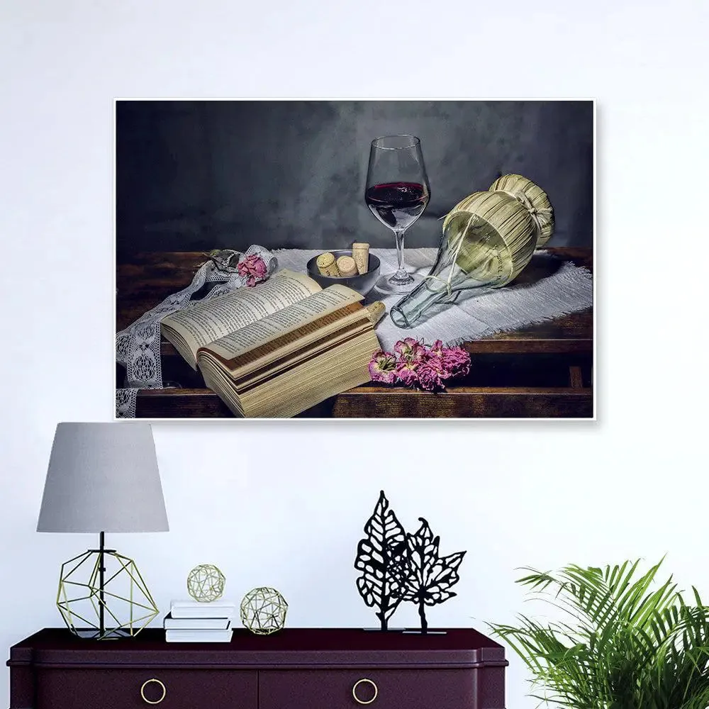 Aesthetic Still Life Painting for Living Room With Frame