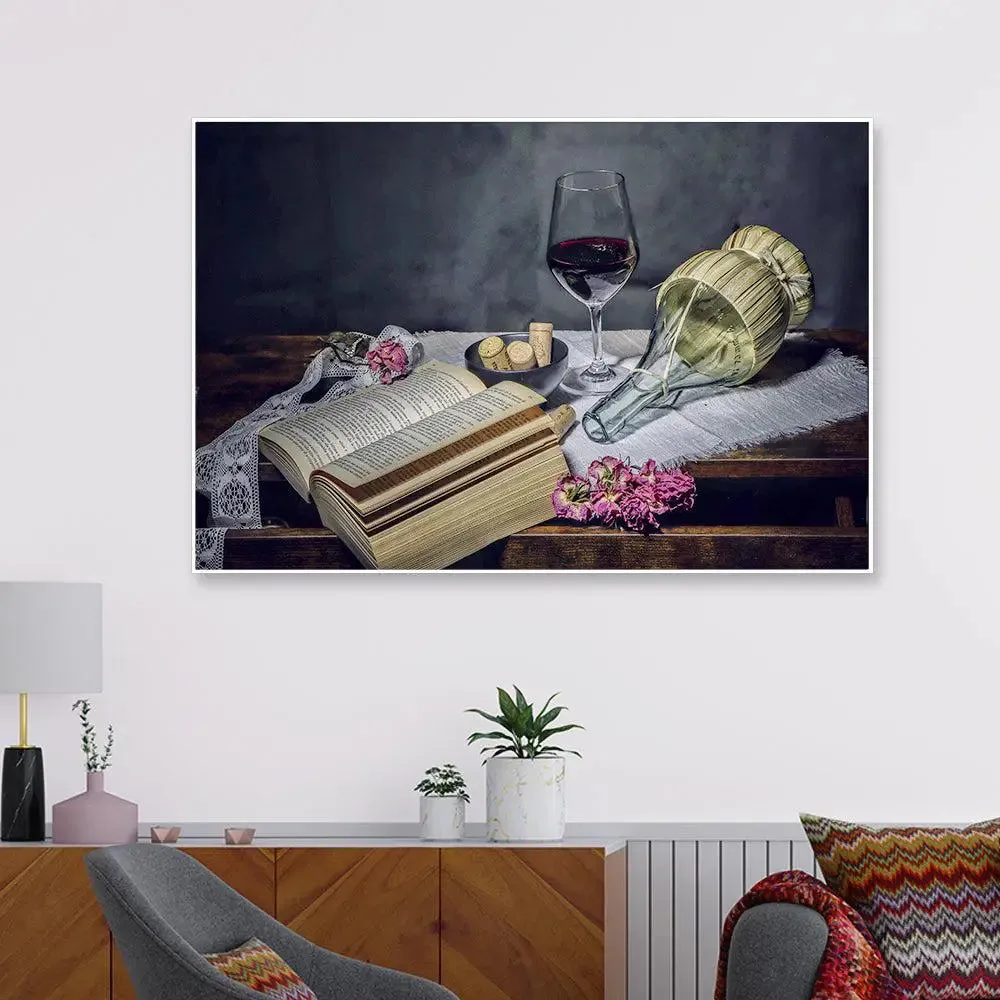 Aesthetic Still Life Painting for Living Room With Frame