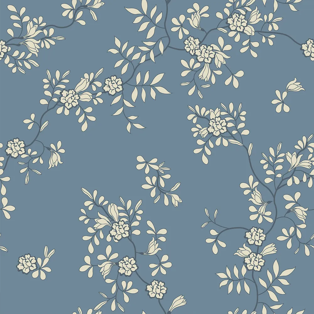 Aesthetic Touch Of Cotyledons Light Blue &amp; Yellow Premium Quality Wallpaper