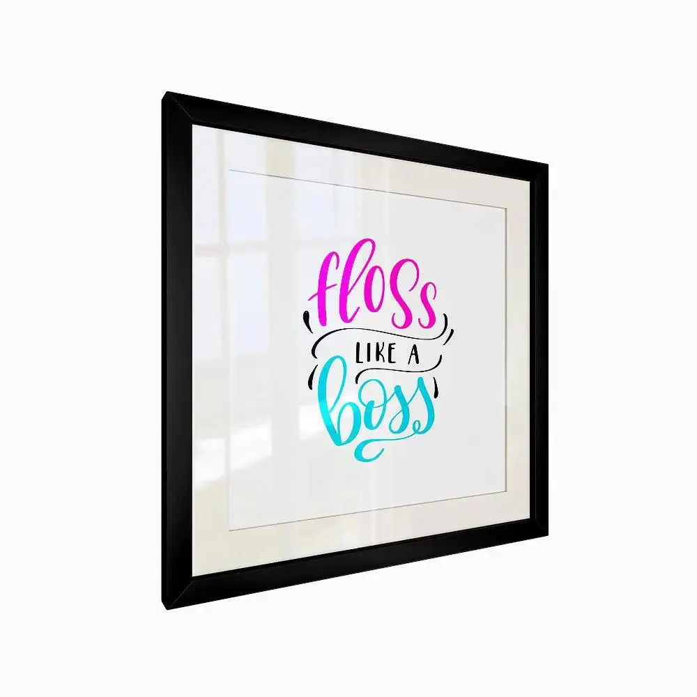 Aesthetic Typographic Framed Wall Art for Dentist's Office