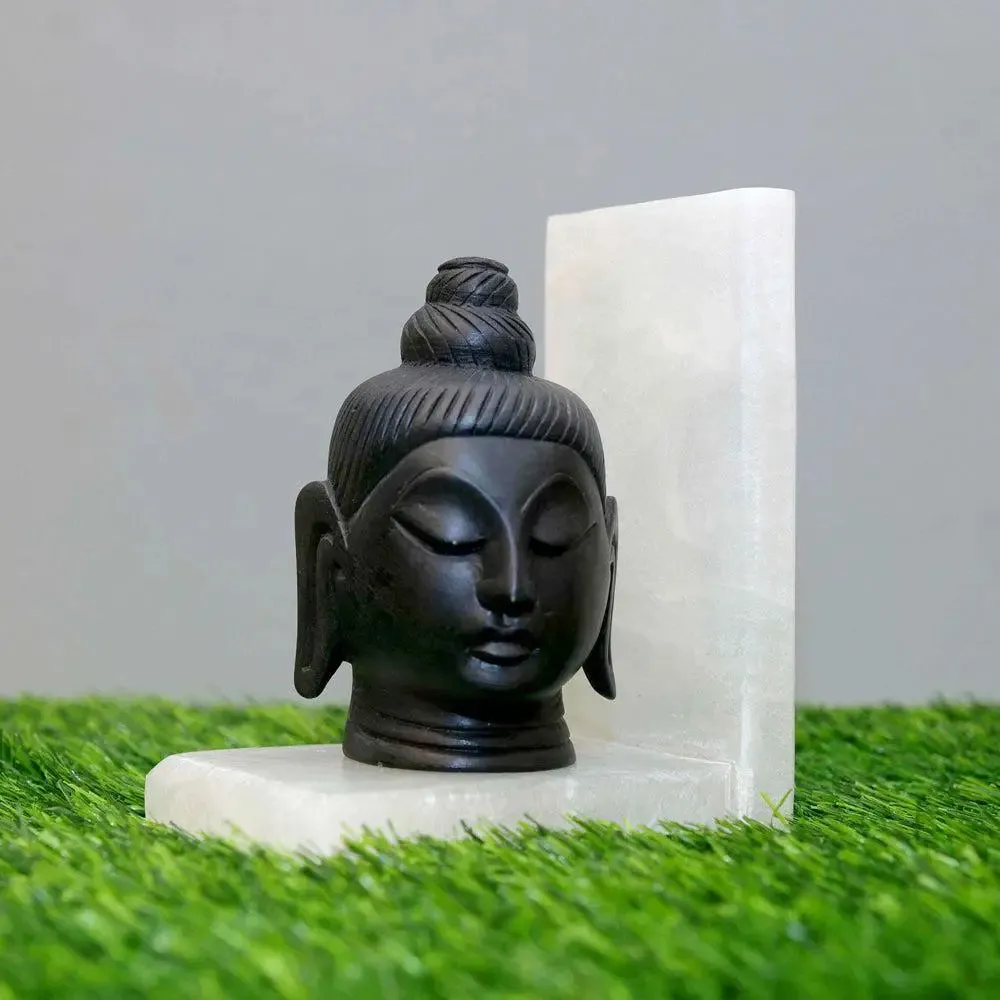 Aesthetic White Italian Marble Bookend (Set of 2)