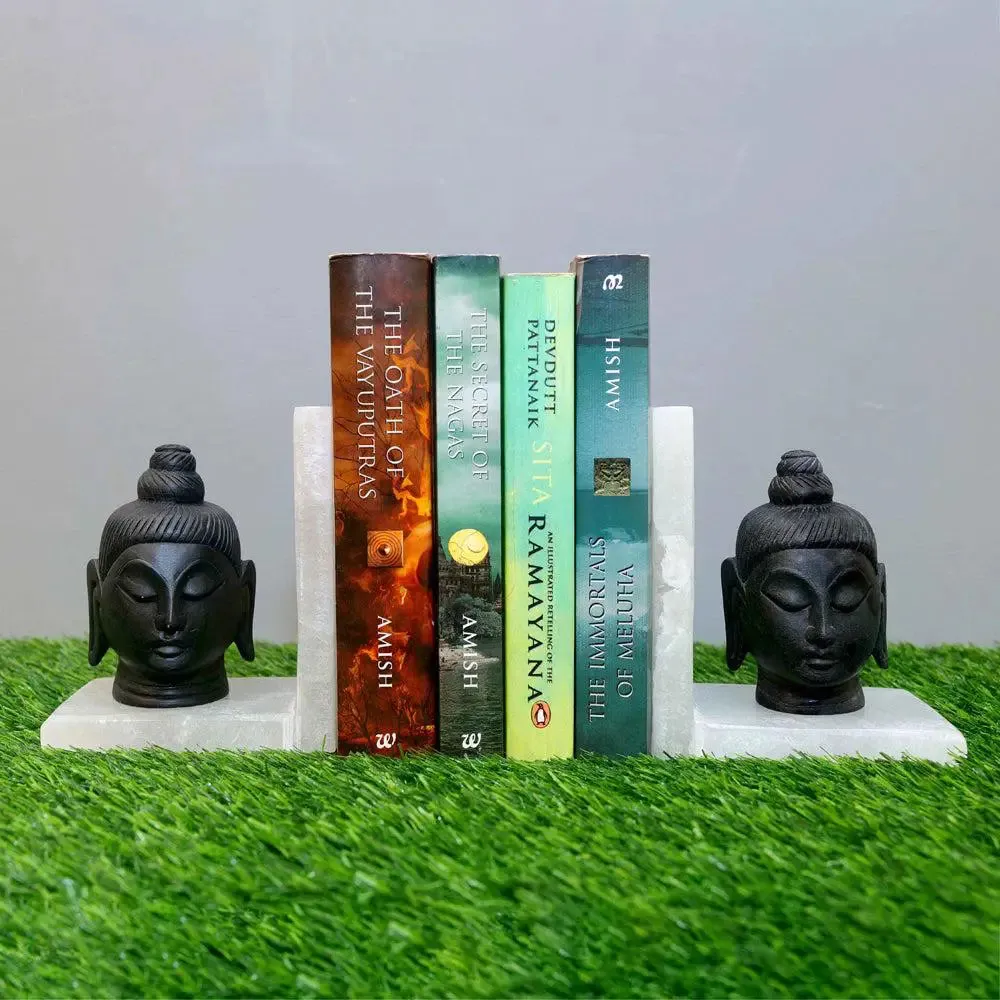 Aesthetic White Italian Marble Bookend (Set of 2)