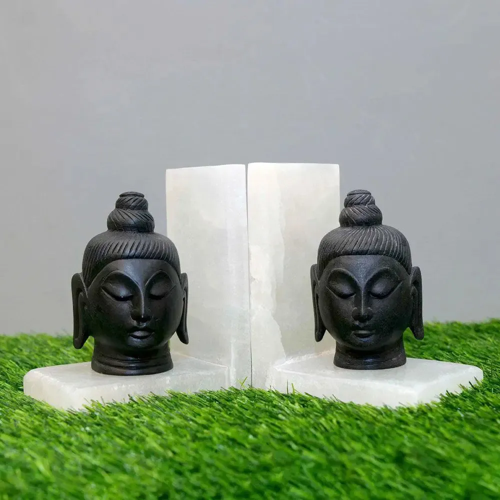 Aesthetic White Italian Marble Bookend (Set of 2)