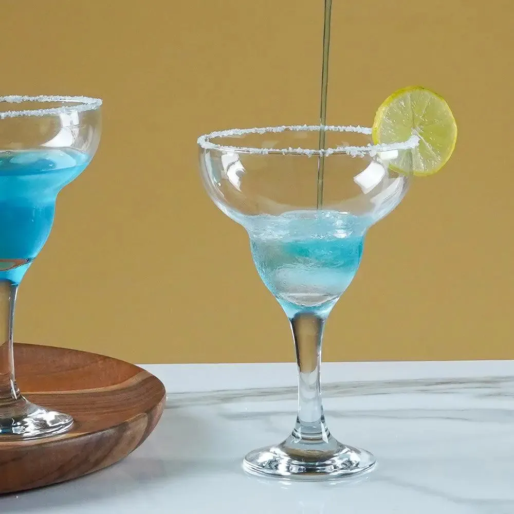 Aesthetically Styled Clear Solid Baren Wine Glass Set of 2