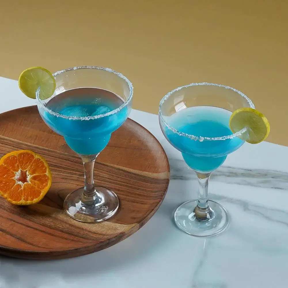 Aesthetically Styled Clear Solid Baren Wine Glass Set of 2