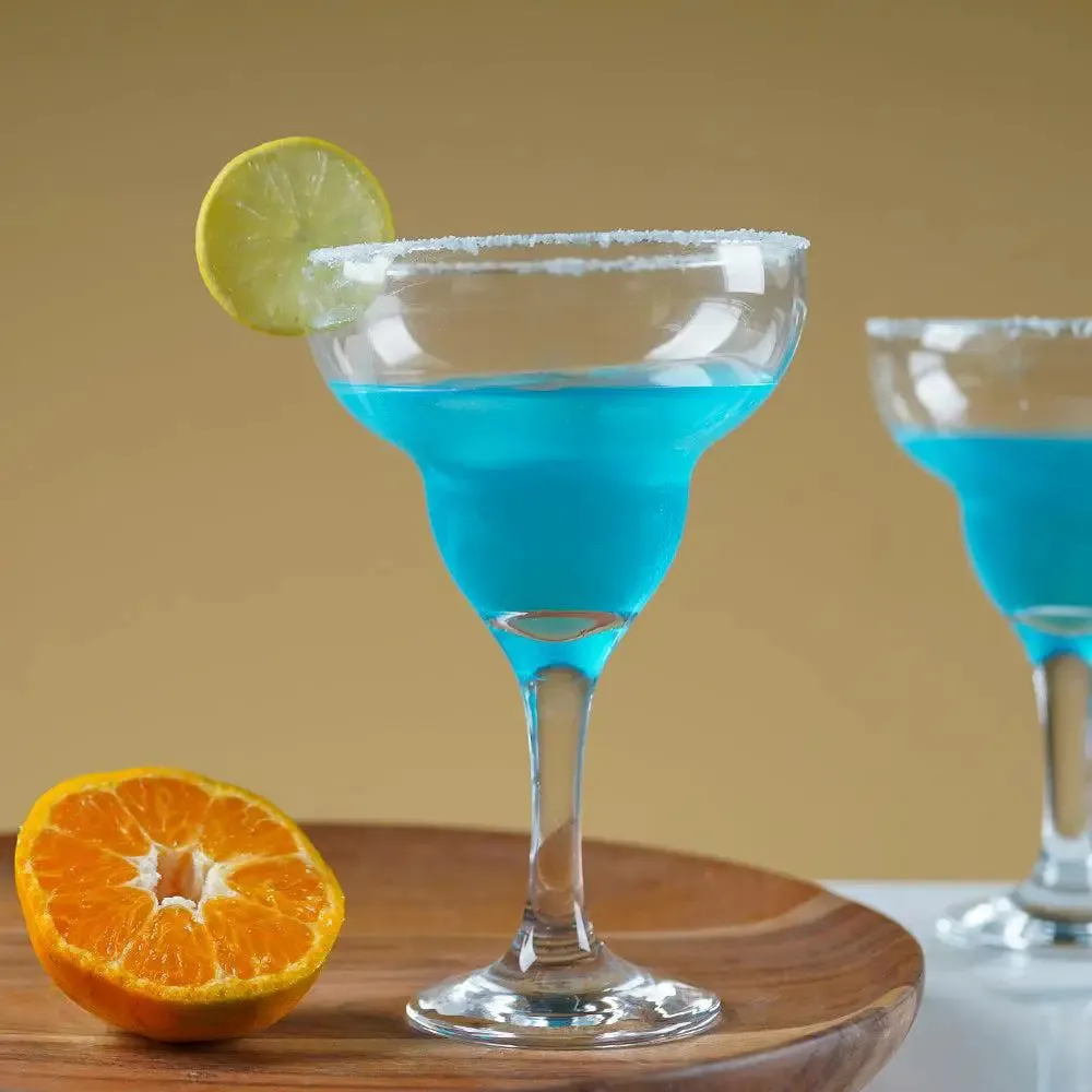 Aesthetically Styled Clear Solid Baren Wine Glass Set of 2