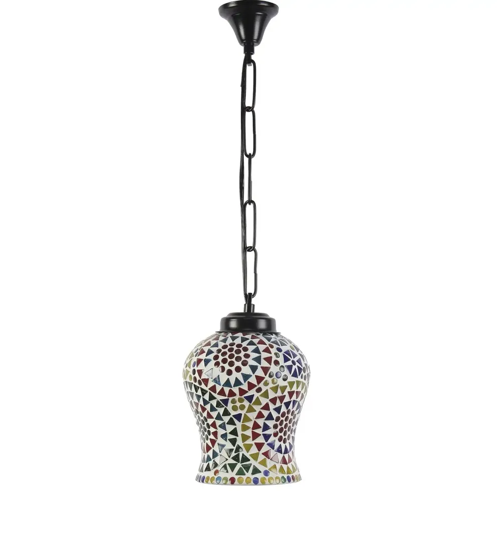 Aesthetics Mosaic Hanging Glass Lamp