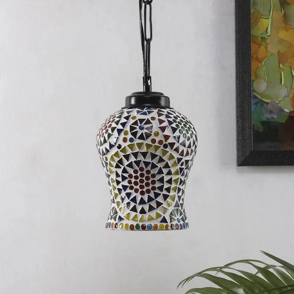 Aesthetics Mosaic Hanging Glass Lamp