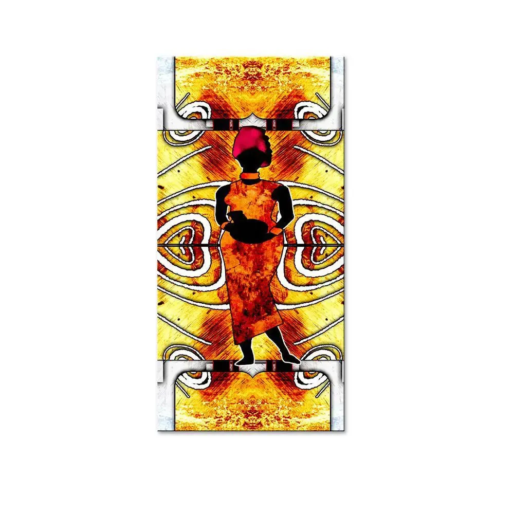 African Lady Abstract design Canvas Printed Wall Painting With Frame