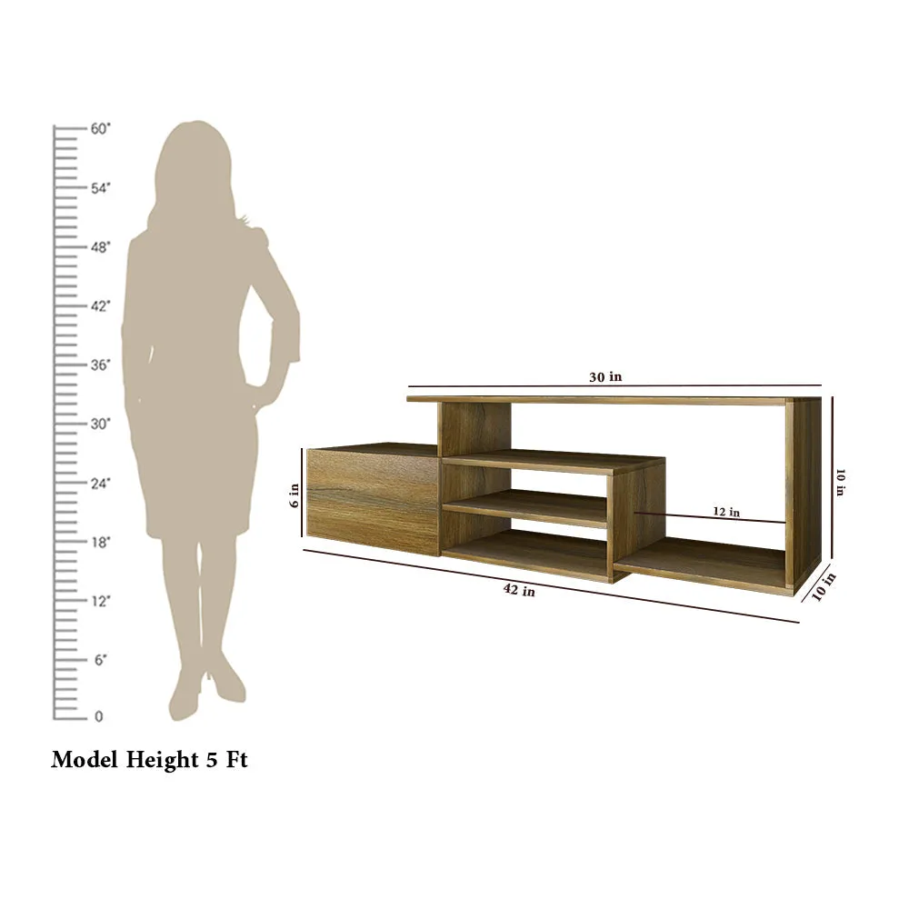 African Oak Designer Wooden Tv Unit