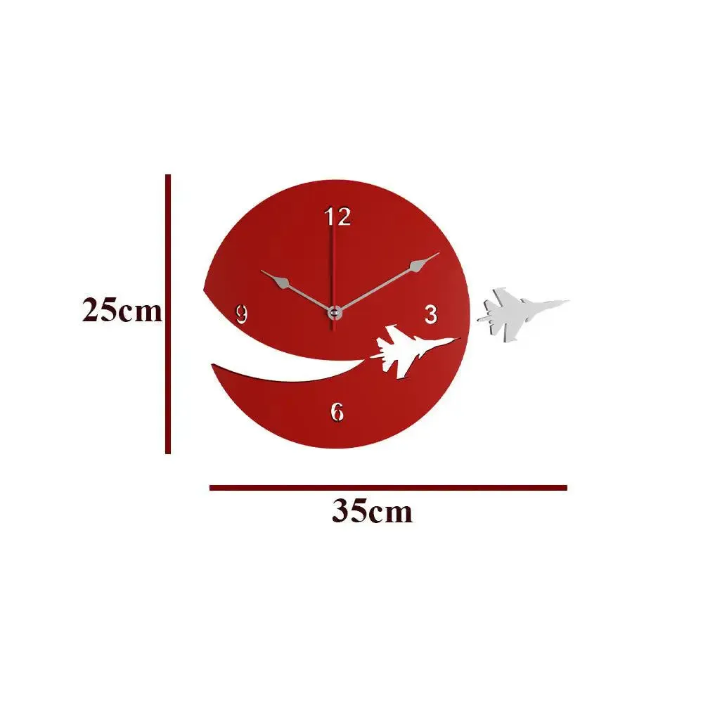 Airplane Designer in Brown Color Wooden Wall Clock