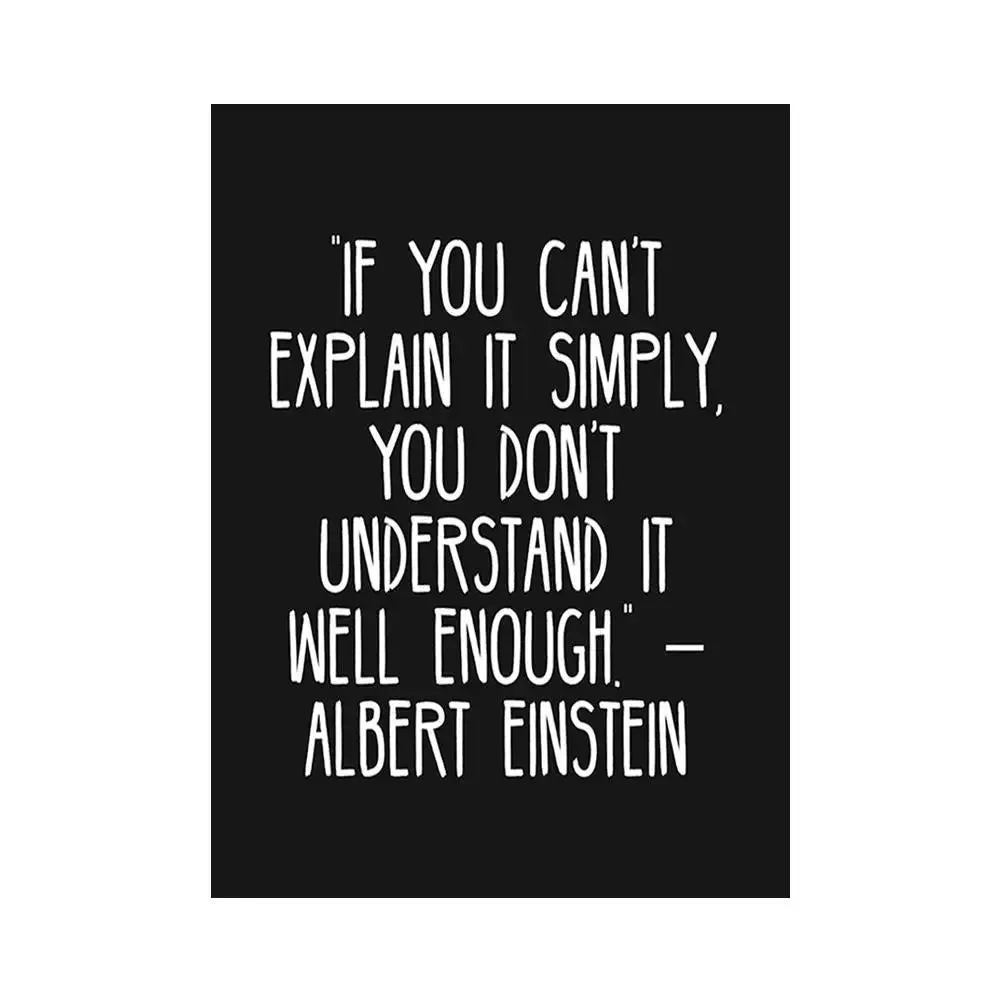 Albert Einstein Quote Poster Regular Size Poster 9" X 12"