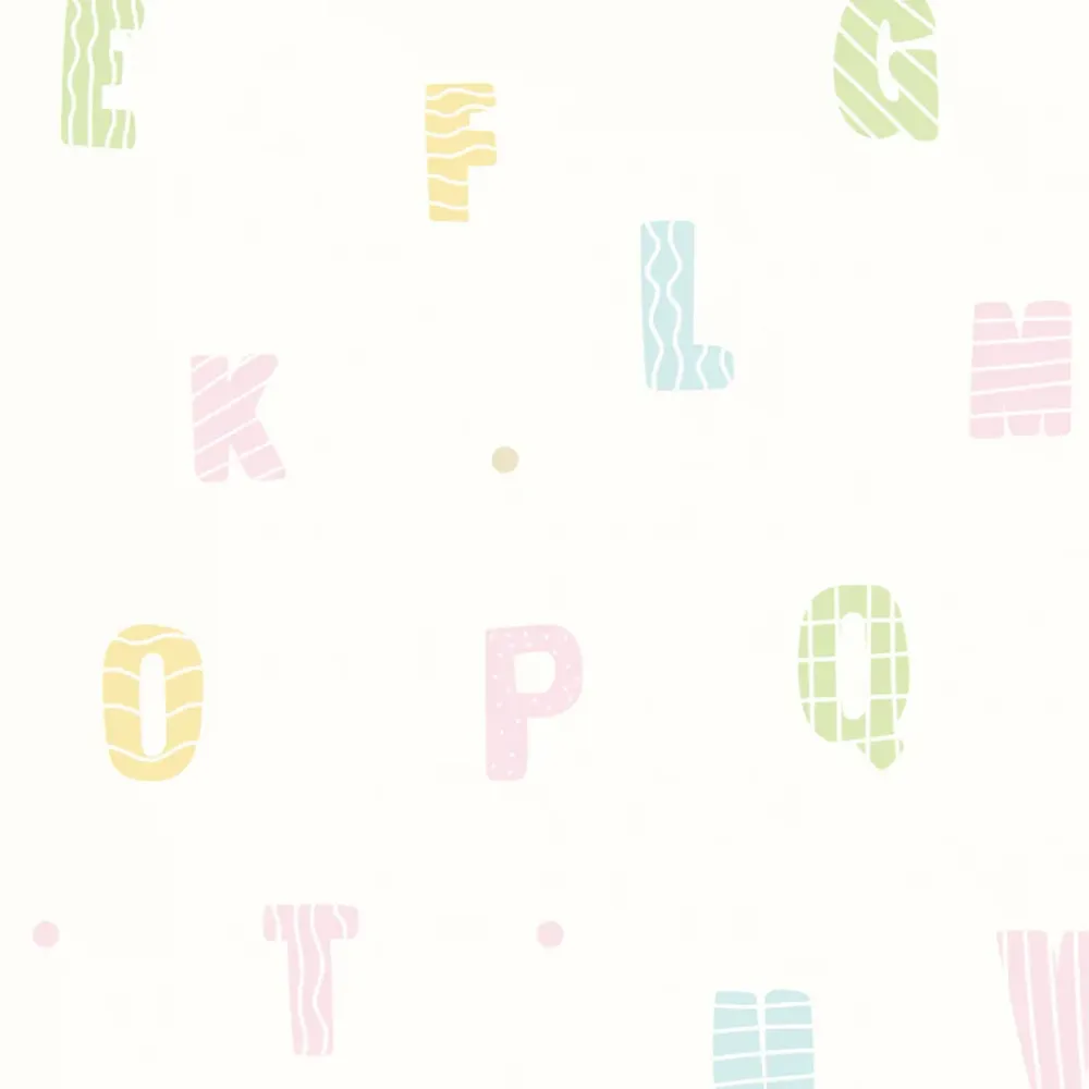 WallMantra Alphabet Adventures Wallpaper Pink