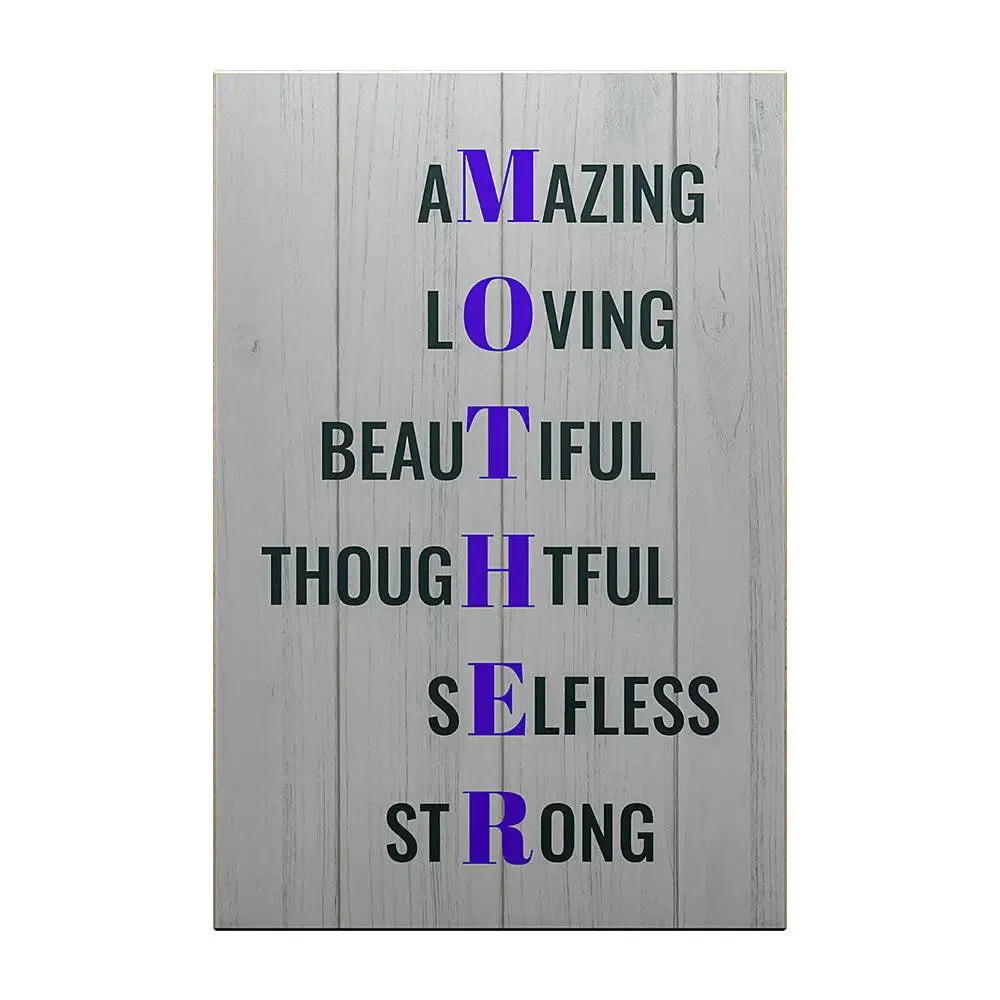 Amazing Mom Beautiful Wood Sign for Mother's Day / Gift for Mother
