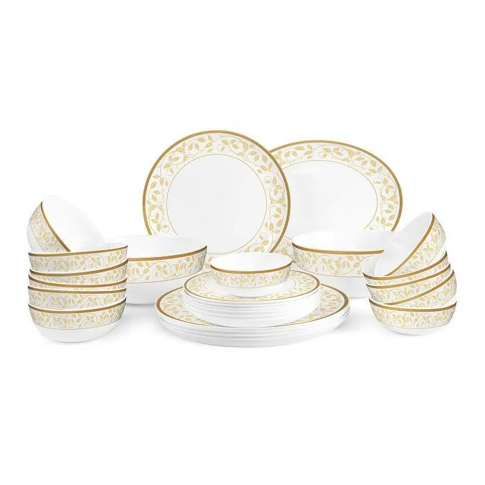 Amber Gold Opulent Dinner Set of 27 Pieces