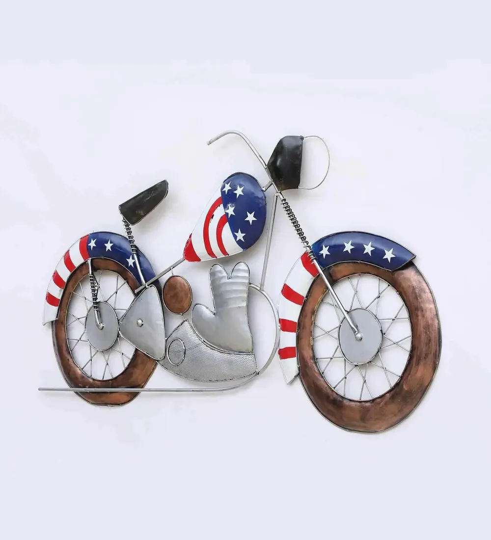 American Bike Inspired Quirky Metal Wall Art Decor