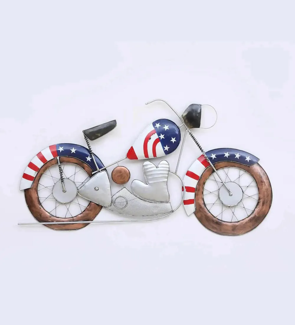 American Bike Inspired Quirky Metal Wall Art Decor