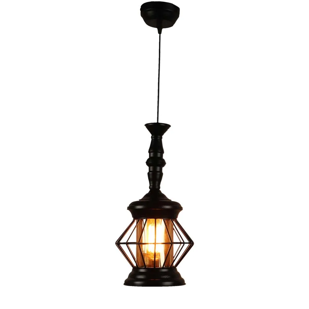 Ancient Black Crafted Lantern Hanging Light