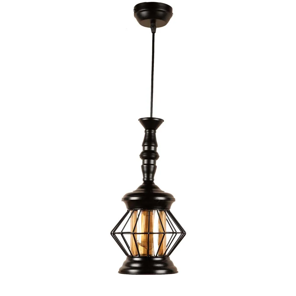 Ancient Black Crafted Lantern Hanging Light
