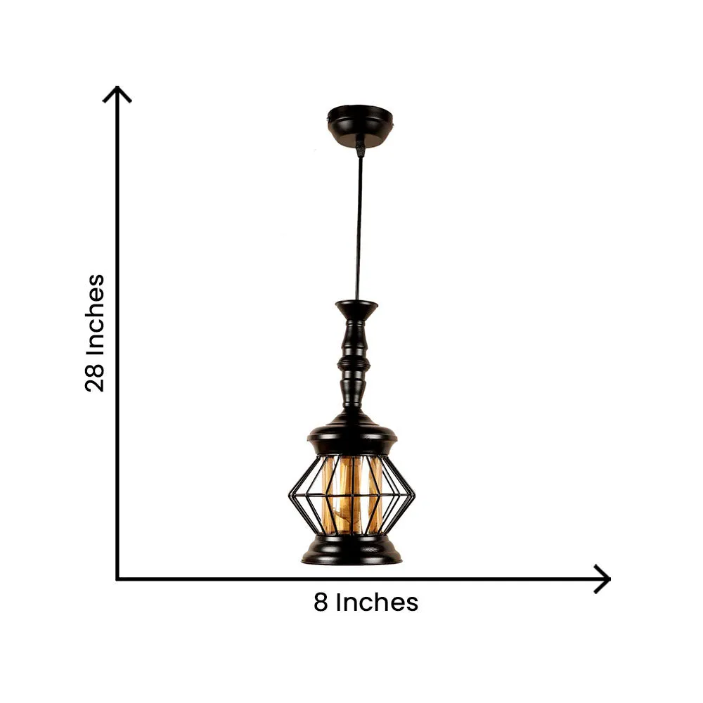 Ancient Black Crafted Lantern Hanging Light